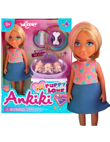 WOOPIE ROYAL Ankiki lėlių rinkinys su žavingais šuniukais ir aksesuarais