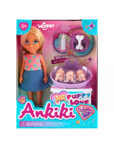 WOOPIE ROYAL Ankiki lėlių rinkinys su žavingais šuniukais ir aksesuarais