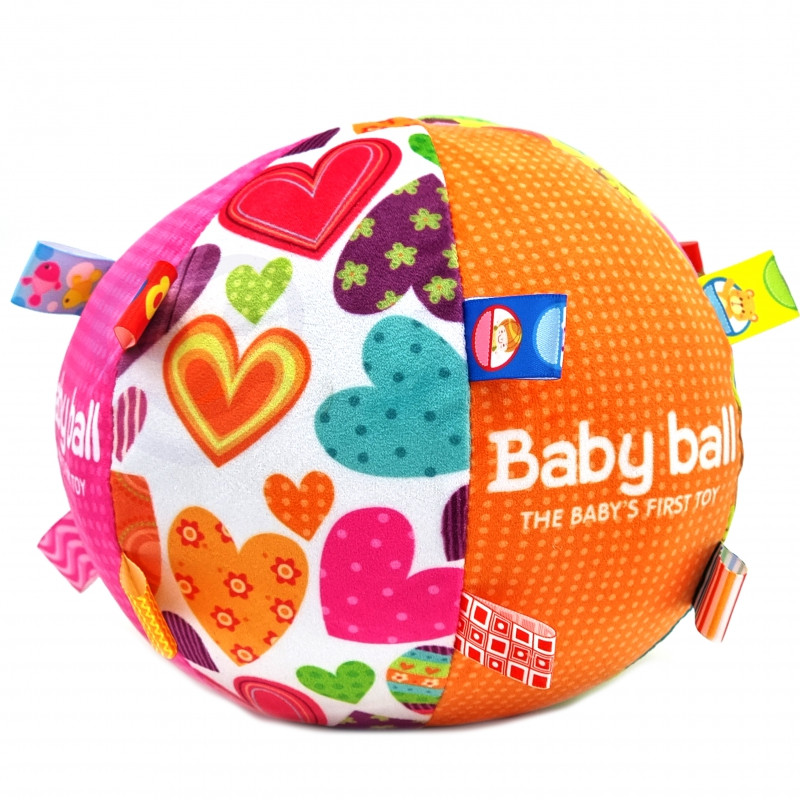 WOOPIE BABY Minkštas sensorinis kamuolys Mrs. Tag su žymėmis mažyliui + garsas