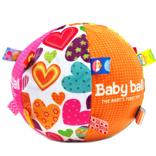 WOOPIE BABY Minkštas sensorinis kamuolys Mrs. Tag su žymėmis mažyliui + garsas WOOPIE BABY Minkštas sensorinis kamuolys Mrs. Tag su žymėmis mažyliui + garsas