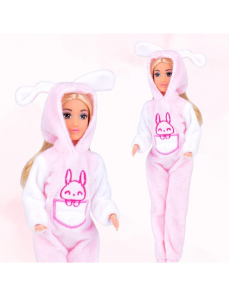 WOOPIE ROYAL Anlily Animal Jumpsuits 2 lėlės su rožiniais kombinezonais "Mes triušiukai"