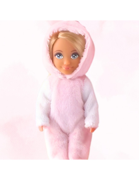 WOOPIE ROYAL Anlily Animal Jumpsuits 2 lėlės su rožiniais kombinezonais "Mes triušiukai"