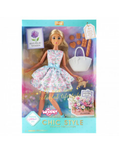 WOOPIE ROYAL Lily lėlė, pavasarinė suknelė, aksesuarai, šuniukas 2