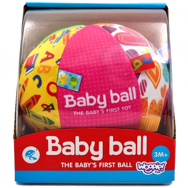 WOOPIE BABY Minkštas sensorinis kamuolys Mrs. Tag su žymėmis mažyliui + garsas WOOPIE BABY Minkštas sensorinis kamuolys Mrs. Tag su žymėmis mažyliui + garsas
