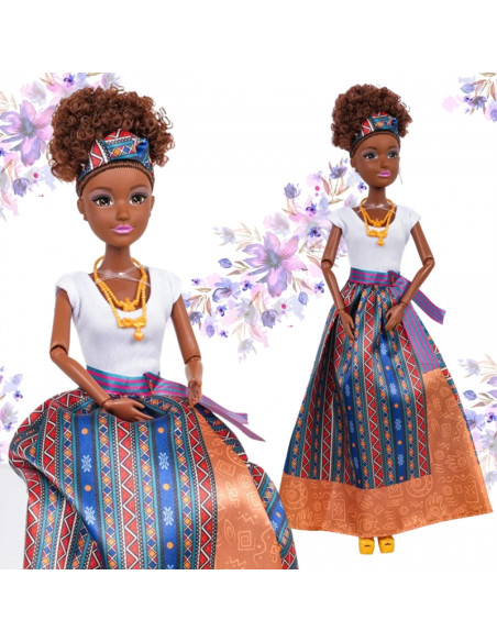 WOOPIE ROYAL Anlily lėlė "Pasaulio moterys mulatė" su elegantiška suknele