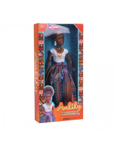 WOOPIE ROYAL lėlės Pasaulio moterys Lili mulatė elegantiška suknele