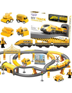 WOOPIE Набор для строительства электропоезда «Локомотив» из 92 предметов.