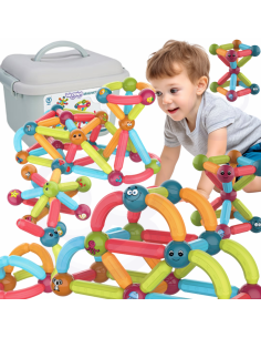 WOOPIE Magnetic Educational Construction Blocks 52 el.