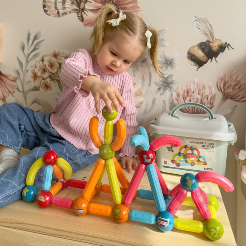 WOOPIE Magnetic Educational Building Blocks 52 pcs.