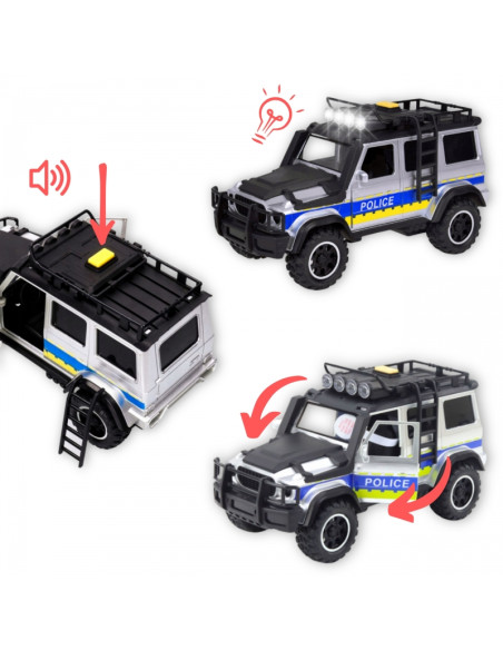 WOOPIE policijos visureigis su priekaba ir motociklu