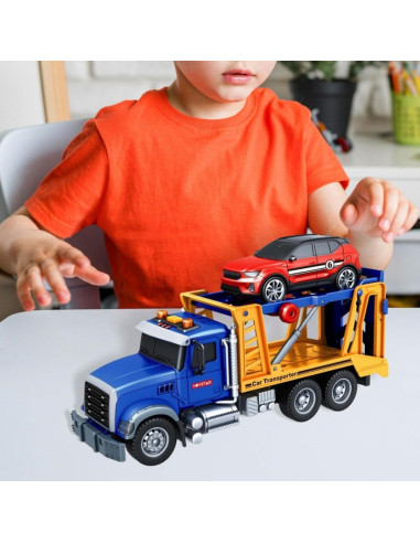 WOOPIE Laweta Ciężarówka Transporter Z Autkiem Światło Dźwięk