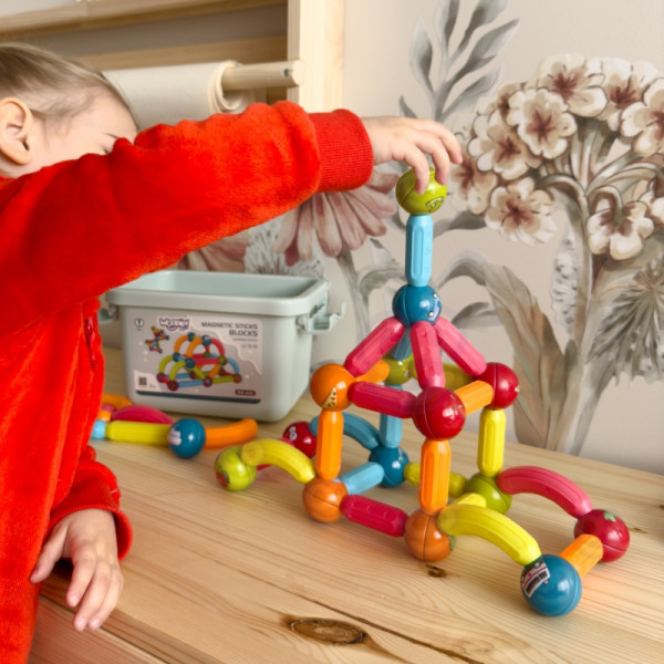 WOOPIE Magnetic Educational Construction Blocks 52 el.