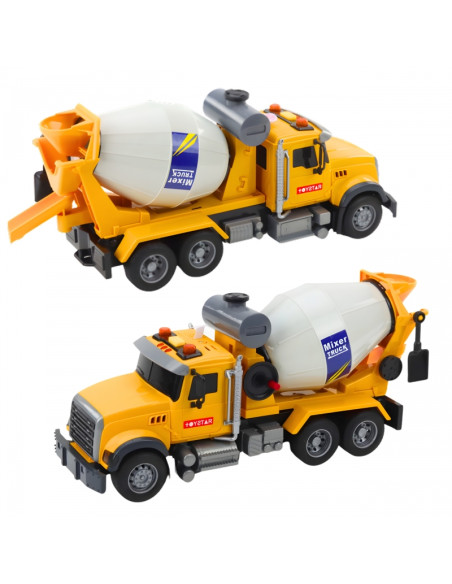 Бетоносмеситель WOOPIE с вращающимся барабаном, желтыми огнями и звуками