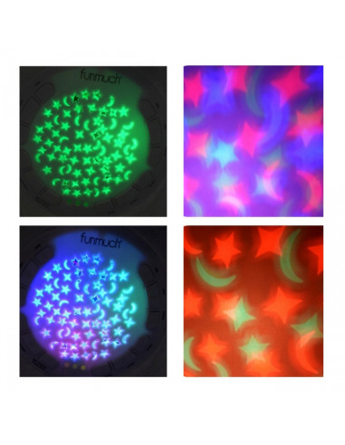 WOOPIE BABY meškiukas su projektoriumi, raminančia muzikine dėžute