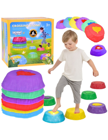 WOOPIE Балансировочные камни светящиеся для сенсорной тренировки баланса, 6 шт.