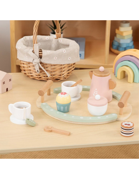 WOOPIE GREEN Drewniany Zestaw do Herbaty i Kawy 12 el. FSC