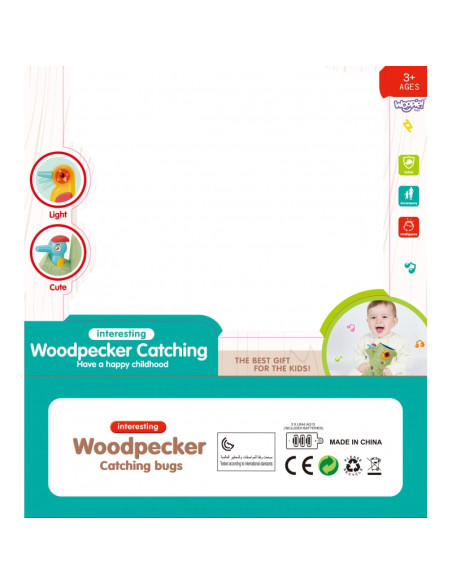 WOOPIE Gra Zręcznościowa Złap Robaka + 2 Dziecioły