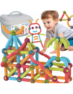 WOOPIE Magnetic Educational Construction Blocks 128 el.