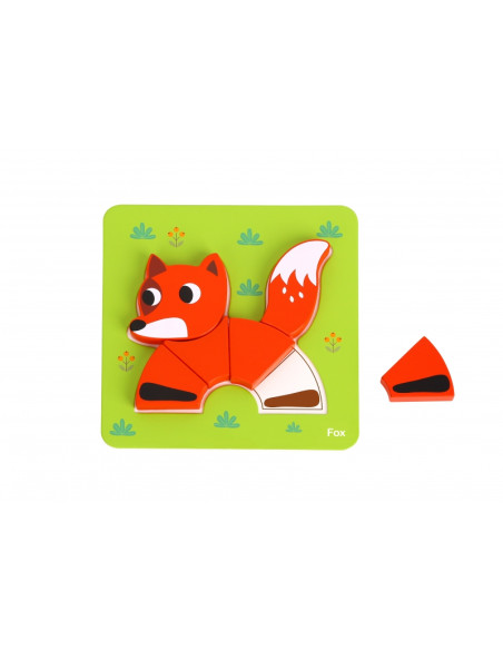 WOOPIE GREEN medinė dėlionė Gyvūnai Montessori FSC