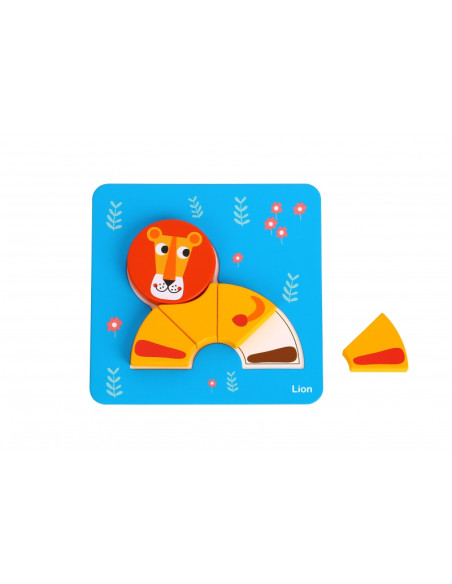 Деревянный пазл "Животные" WOOPIE GREEN Монтессори FSC