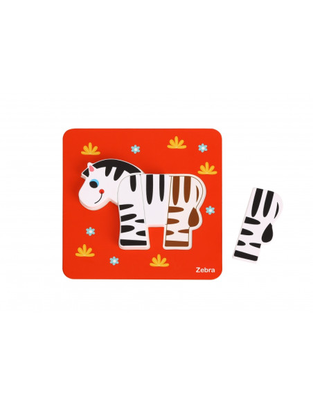 WOOPIE GREEN medinė dėlionė Gyvūnai Montessori FSC