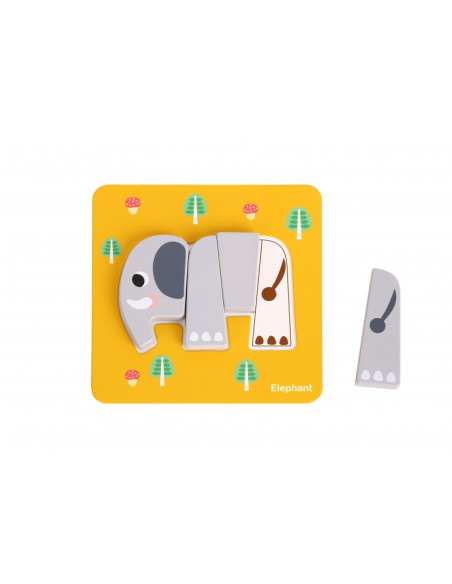 WOOPIE GREEN medinė dėlionė Gyvūnai Montessori FSC