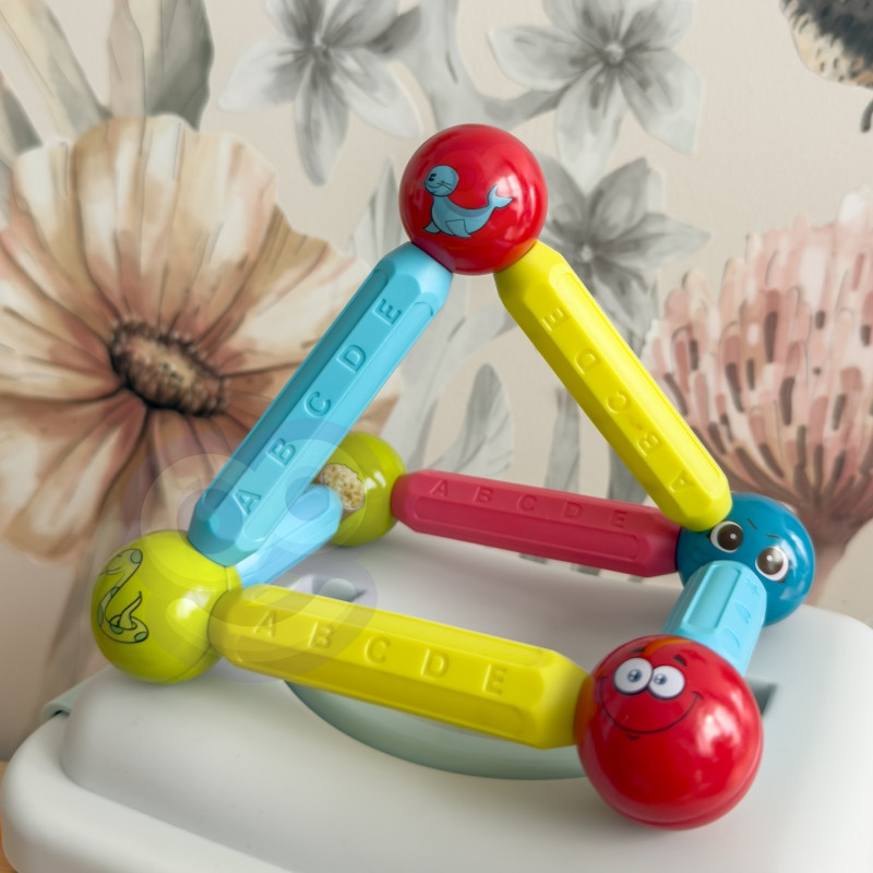 WOOPIE Magnetic Educational Construction Blocks 128 el.