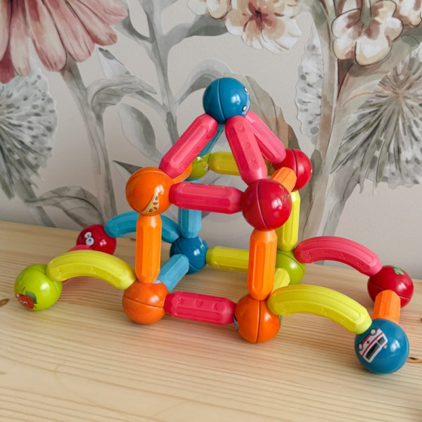 WOOPIE Magnetic Educational Construction Blocks 128 el.