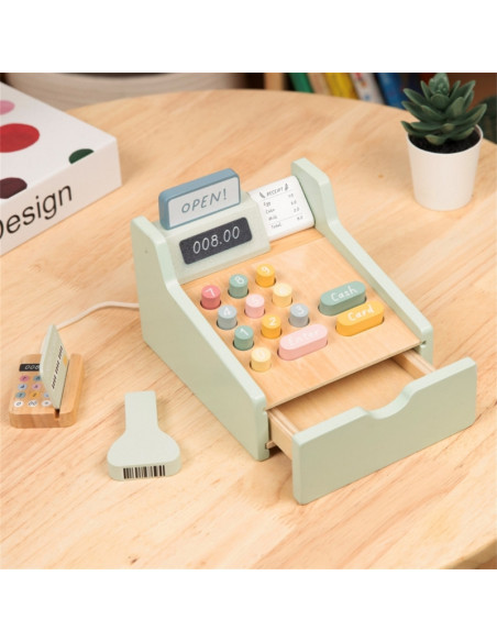 WOOPIE GREEN medinis edukacinis kasos aparatas su priedais