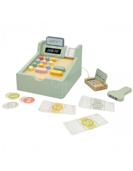 WOOPIE GREEN medinis edukacinis kasos aparatas su priedais