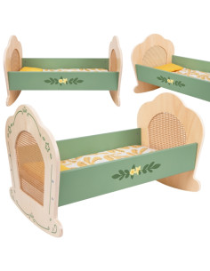 CLASSIC WORLD medinė lopšinė vintažinė lėlės lova