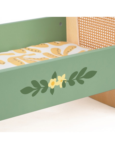 CLASSIC WORLD Drewniana Kołyska Vintage Łóżeczko dla Lalek