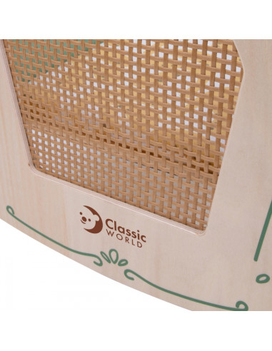 CLASSIC WORLD Drewniana Kołyska Vintage Łóżeczko dla Lalek