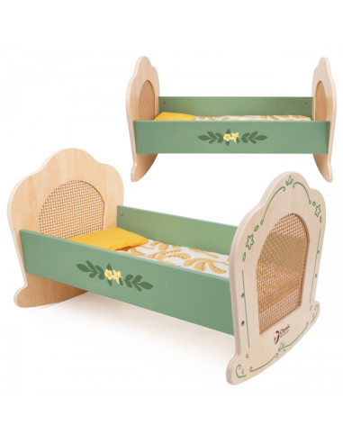 CLASSIC WORLD Drewniana Kołyska Vintage Łóżeczko dla Lalek