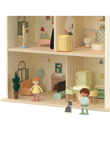 CLASSIC WORLD Large Wooden Dollhouse with Furniture