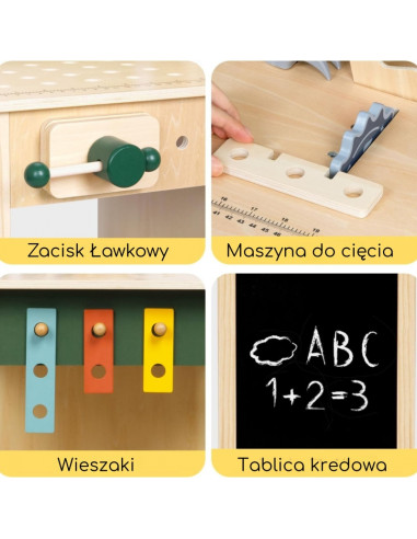 WOOPIE GREEN Wooden STEM Workshop Tool Kit