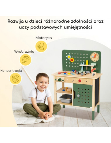 Набор инструментов для мастерской WOOPIE GREEN Wooden STEM