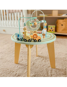 Деревянный столик для занятий Монтессори TOOKY TOY с моторным кольцом 2