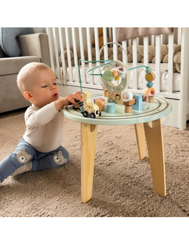 Деревянный столик для занятий Монтессори TOOKY TOY с моторным кольцом