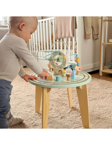 TOOKY TOY Drewniany Stół Aktywności Montessori Pętla Motoryczna