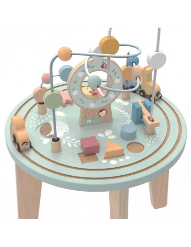 TOOKY TOY medinis Montessori veiklos stalas su variklio kilpa