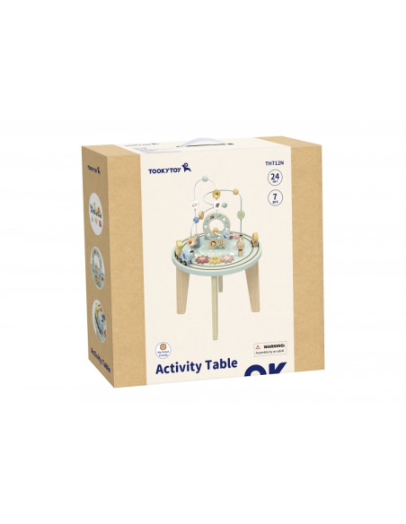 Деревянный столик для занятий Монтессори TOOKY TOY с моторным кольцом