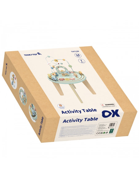 TOOKY TOY medinis Montessori veiklos stalas su variklio kilpa
