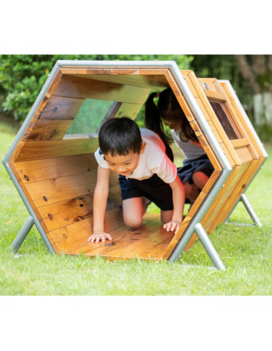 CLASSIC WORLD EDU medinis žaidimų aikštelės pagrindas XXL šliaužimo tunelis