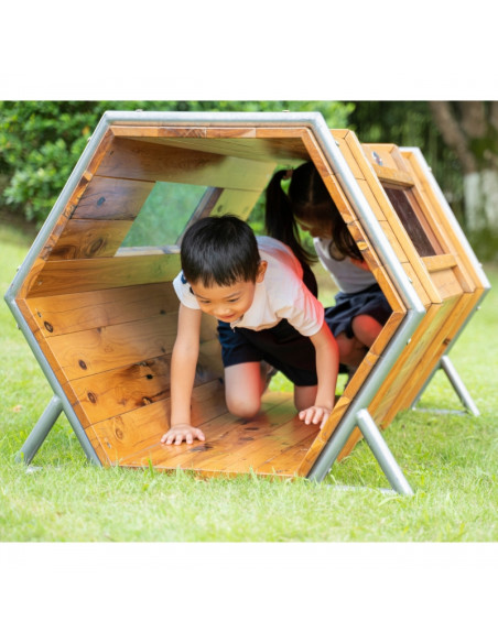 CLASSIC WORLD EDU medinis žaidimų aikštelės pagrindas XXL šliaužimo tunelis