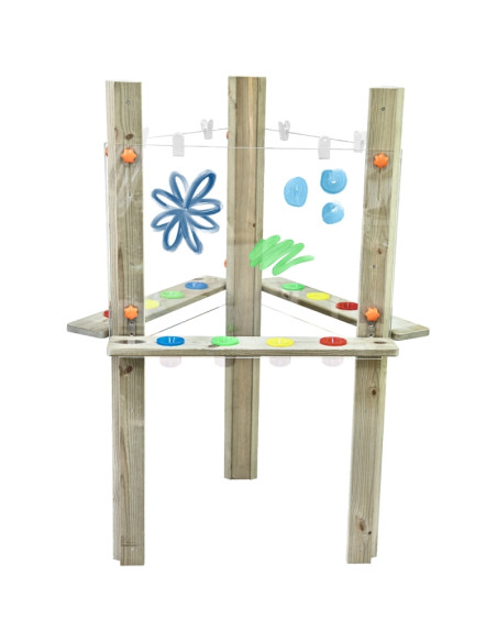 CLASSIC WORLD EDU Transparent Acrylic Board Easel XXL Art Center 3 in 1