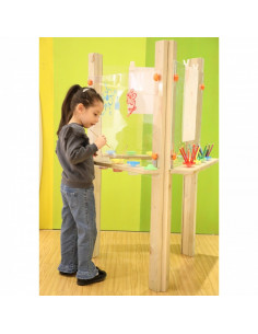 CLASSIC WORLD EDU Transparent Acrylic Board Easel XXL Art Center 3 in 1 2
