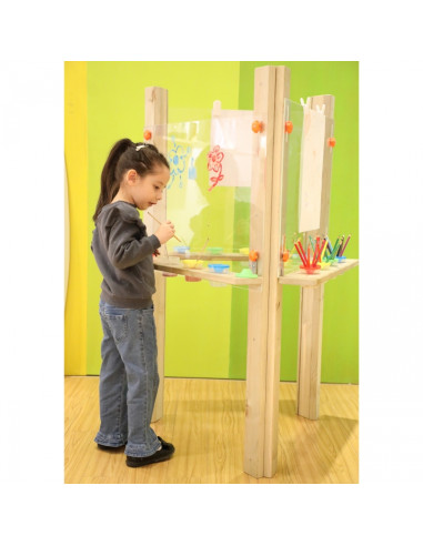 CLASSIC WORLD EDU Прозрачная акриловая доска-мольберт XXL Art Center 3 в 1