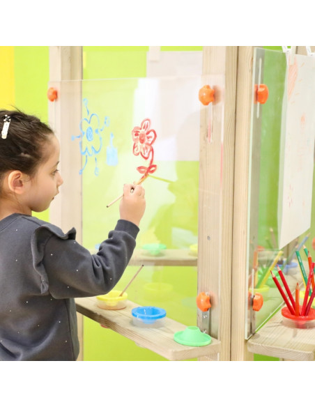 CLASSIC WORLD EDU Прозрачная акриловая доска-мольберт XXL Art Center 3 в 1