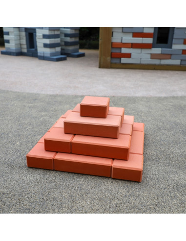 CLASSIC WORLD EDU Mega Blocks EVA plytos, 90 vnt. Minkštos statybinės plytos